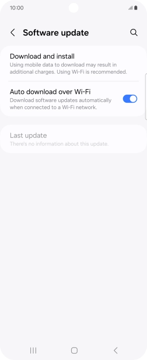 Press Download and install. If a new software version is available, it's displayed. Follow the instructions on the screen to update the phone software.