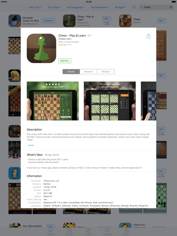 Press INSTALL. Press INSTALL.