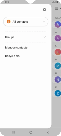 Press Manage contacts.