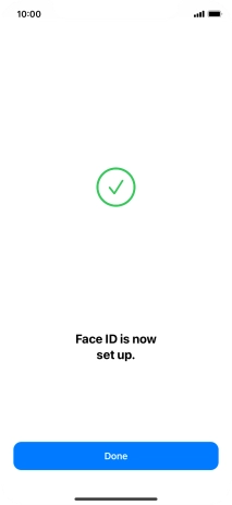 Press Done. If you haven't previously selected a phone lock code, key in a code of your own choice twice.