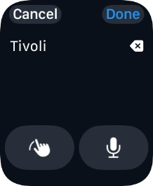 Press the microphone icon to turn on voice input.