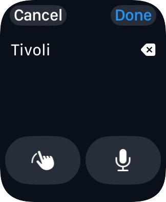 Press the microphone icon to turn on voice input.