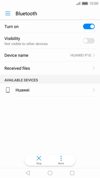 Press the indicator next to 