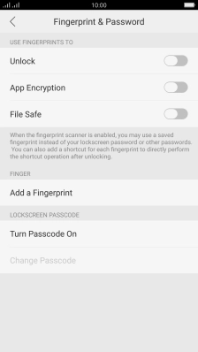Press Add a Fingerprint.