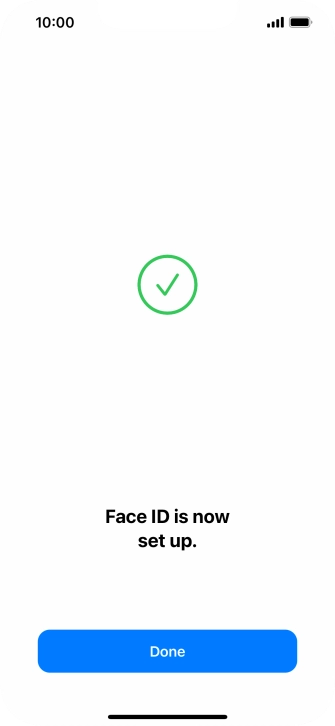 Press Done. If you haven't previously selected a phone lock code, key in a code of your own choice twice.