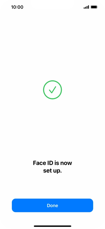 Press Done. If you haven't previously selected a phone lock code, key in a code of your own choice twice.