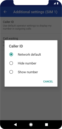 Press Show number to turn on caller identification.