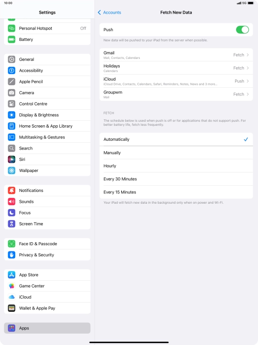 Press the indicator next to Press the indicator next to