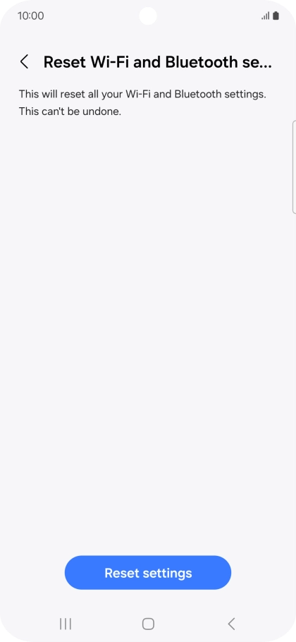 Press Reset settings.