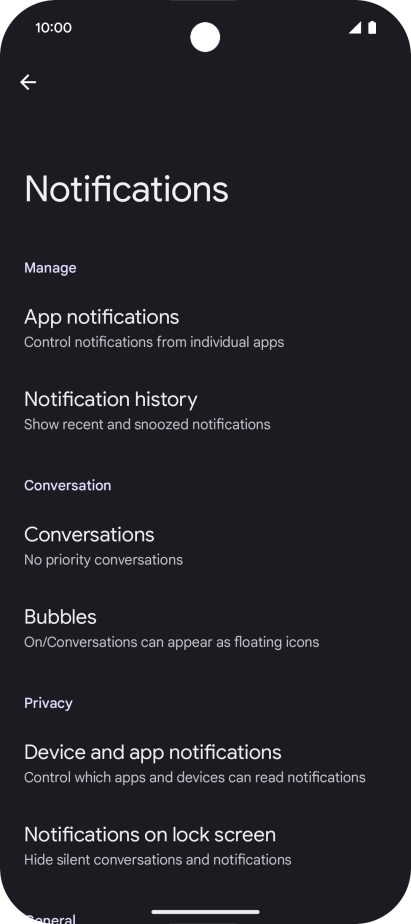 Press App notifications.