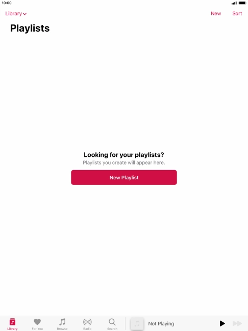 Press New Playlist. Press New Playlist.