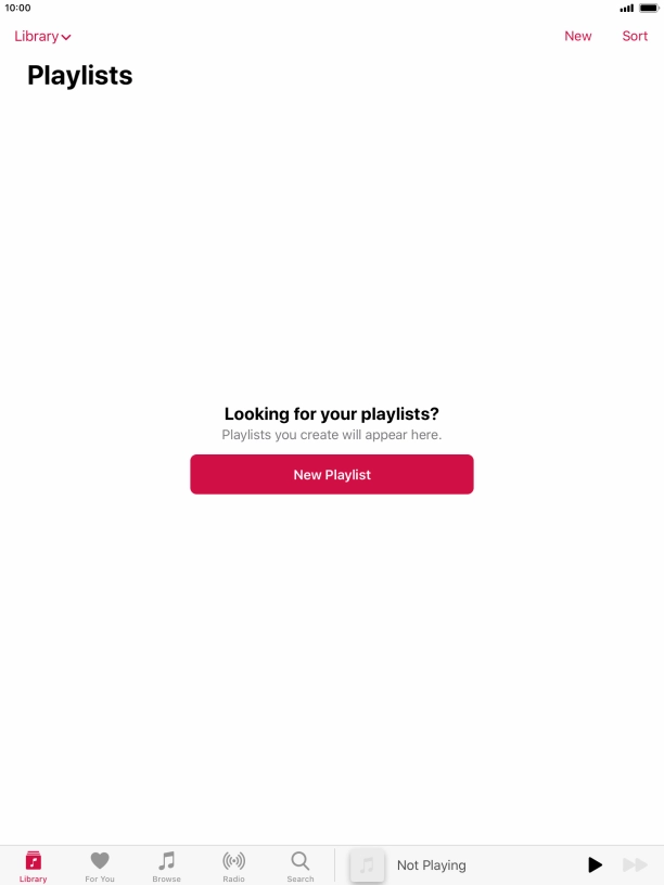 Press New Playlist. Press New Playlist.