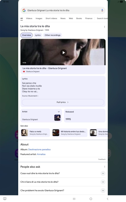 Follow the instructions on the screen to use the search results.