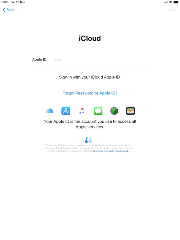 Press the field next to 