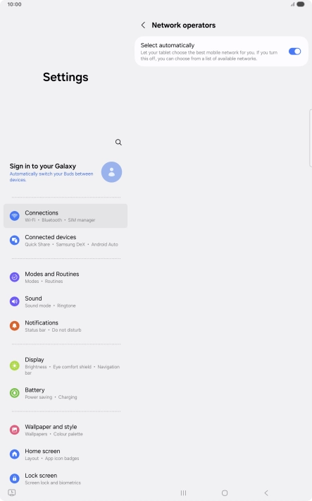 Press the indicator next to 