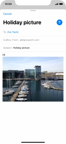Press the send icon.
