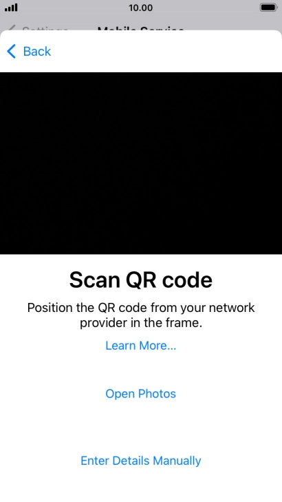 Place the QR code you've received inside the phone camera frame to scan the code.