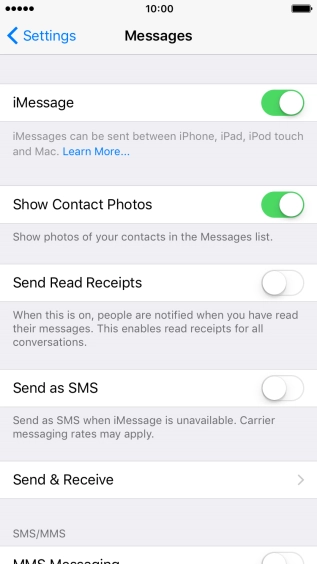 Press the indicator next to 