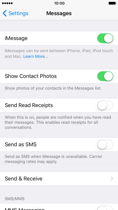 Press the indicator next to 