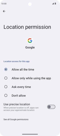 Press the required setting to turn the function on or off. Press the required setting to turn the function on or off.