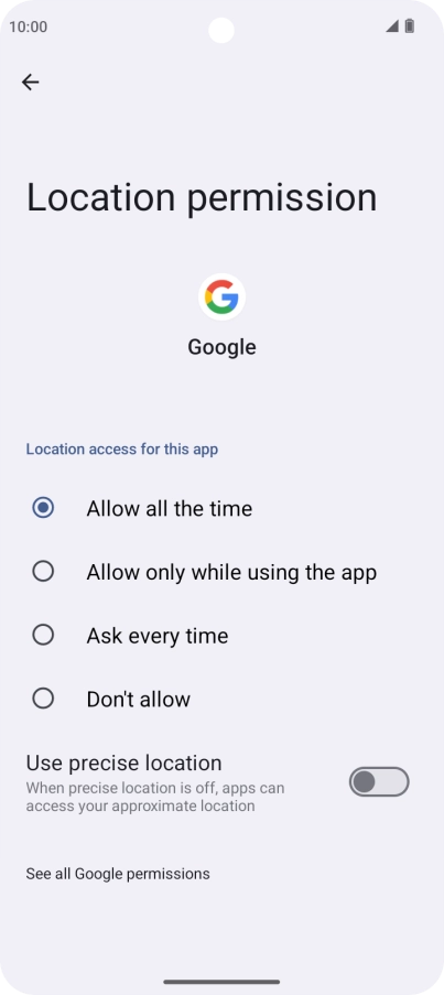 Press the required setting to turn the function on or off. Press the required setting to turn the function on or off.