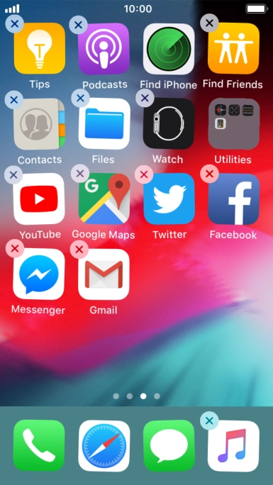 Press the delete icon.