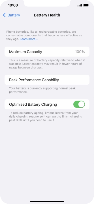 Press the indicator next to 