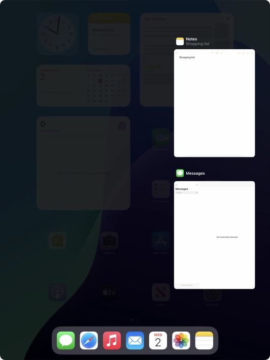 Slide upwards on the required application to end it.