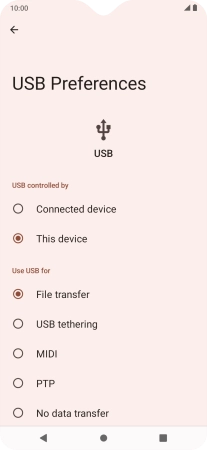 Press File transfer.