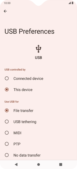 Press File transfer.