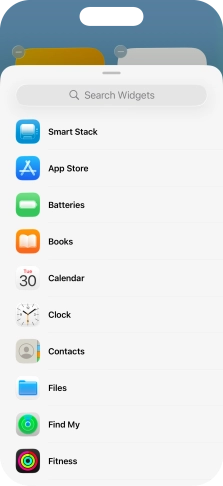 Press the required widget.