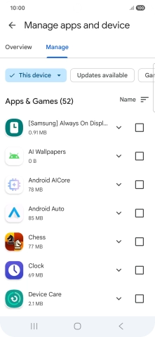 Press the required app.