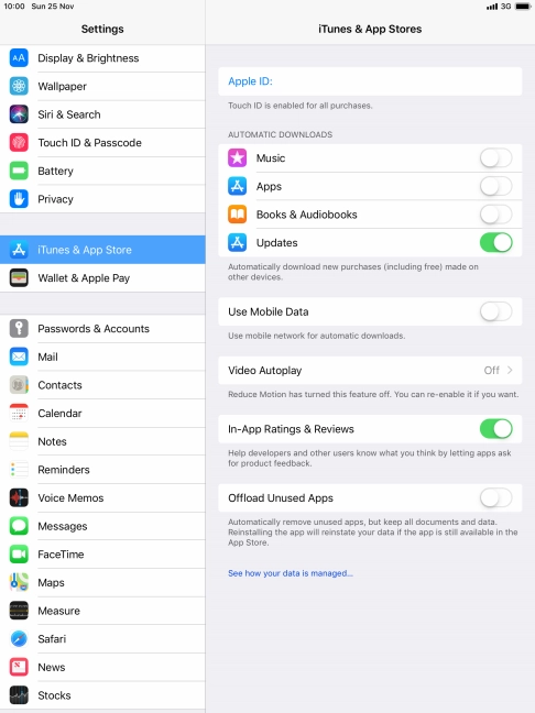 Press the indicator next to 