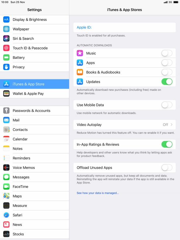 Press the indicator next to 