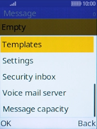 Select Voice mail server.