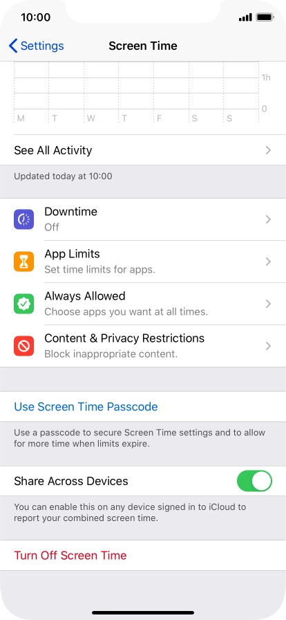 Press the indicator next to 