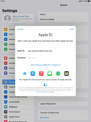 Press the field next to 