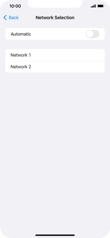 If you turn off the function, press the required network.