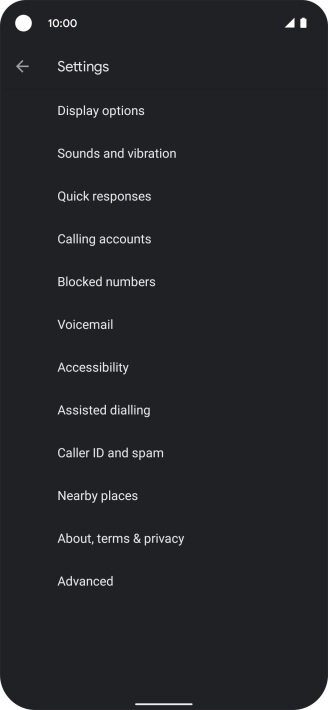 Press Calling accounts.