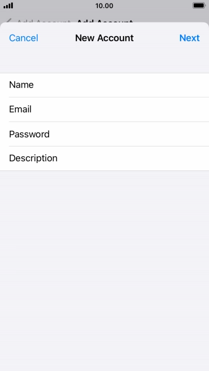 Press Description and key in the required name. Press Description and key in the required name.