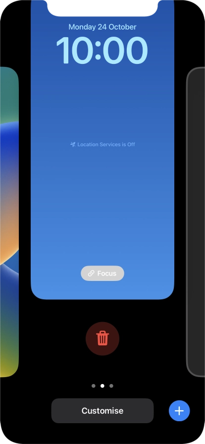 Press the delete icon.