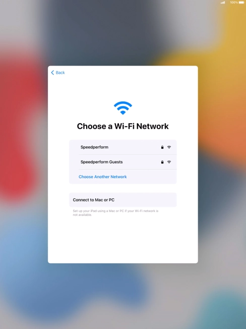 Press the required Wi-Fi network.