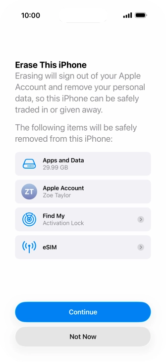 Press Continue. Press Continue.
