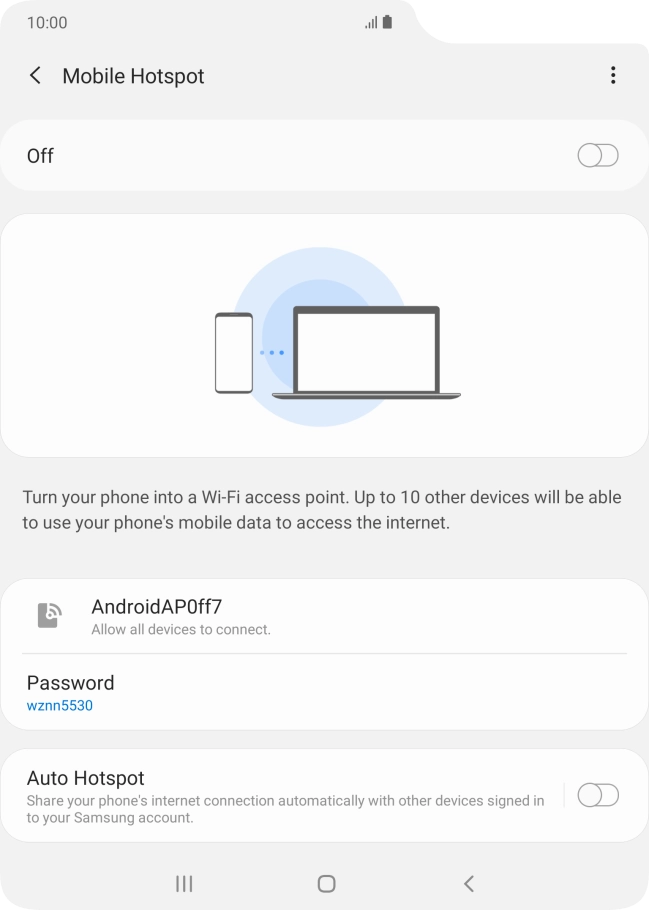 Press the menu icon.