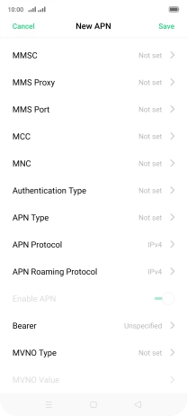 Press APN Type. Press APN Type.