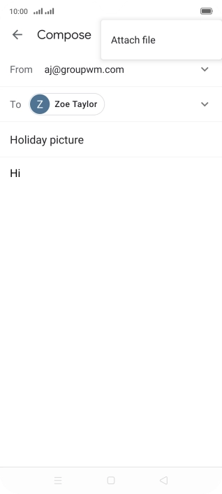 Press Attach file and go to the required folder.