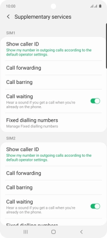Press the indicator next to 