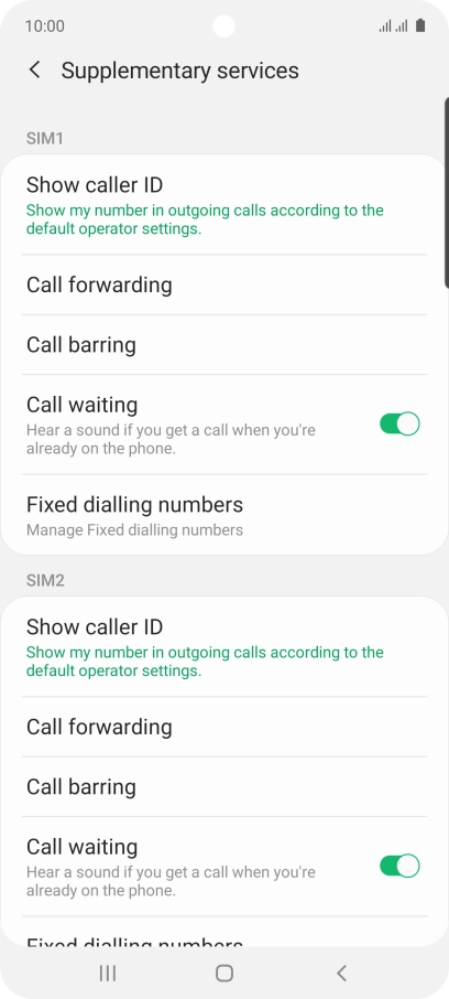 Press the indicator next to 