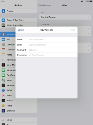 Press Name and key in the required sender name. Press Name and key in the required sender name.