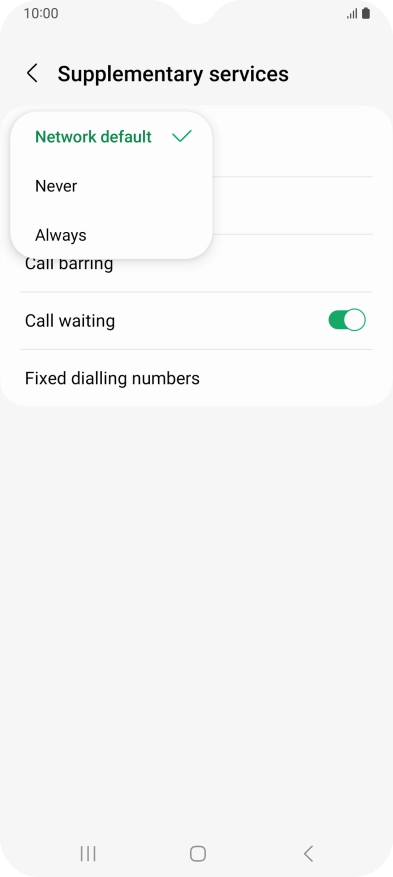 Press Always to turn on caller identification.